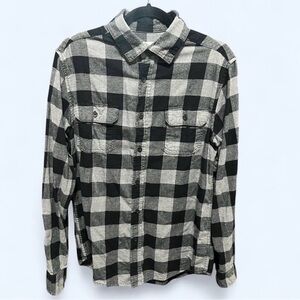 Goodfellow & Co Black and Gray Plaid Men's Shirt